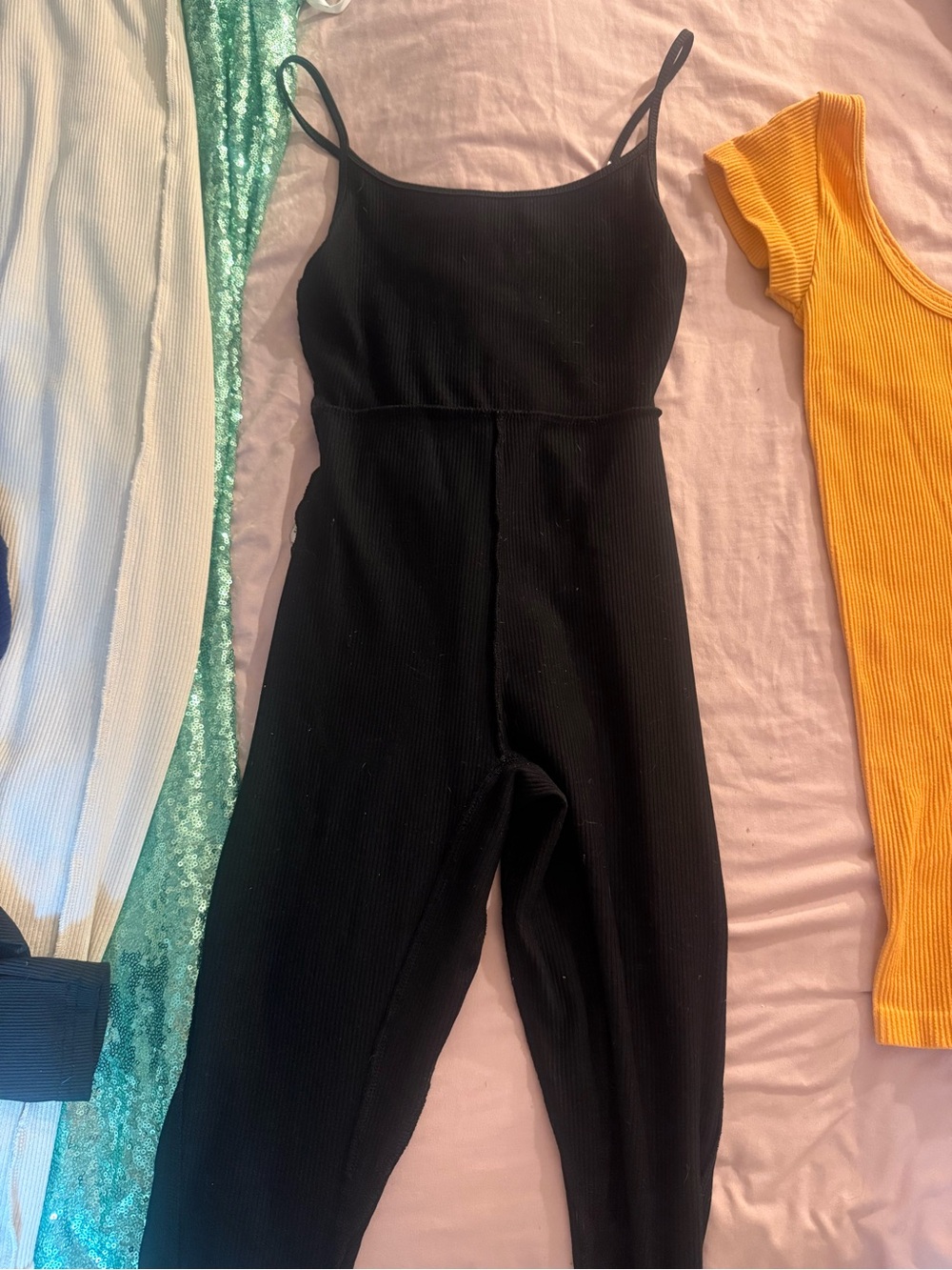 Target Black Ribbed Spaghetti-Strap Jumpsuit